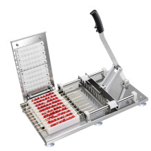 10 Holes BBQ Tool Stainless Steel Manual Mutton Kebab Machine For Skewers, Commercial Barbecue Threading Maker