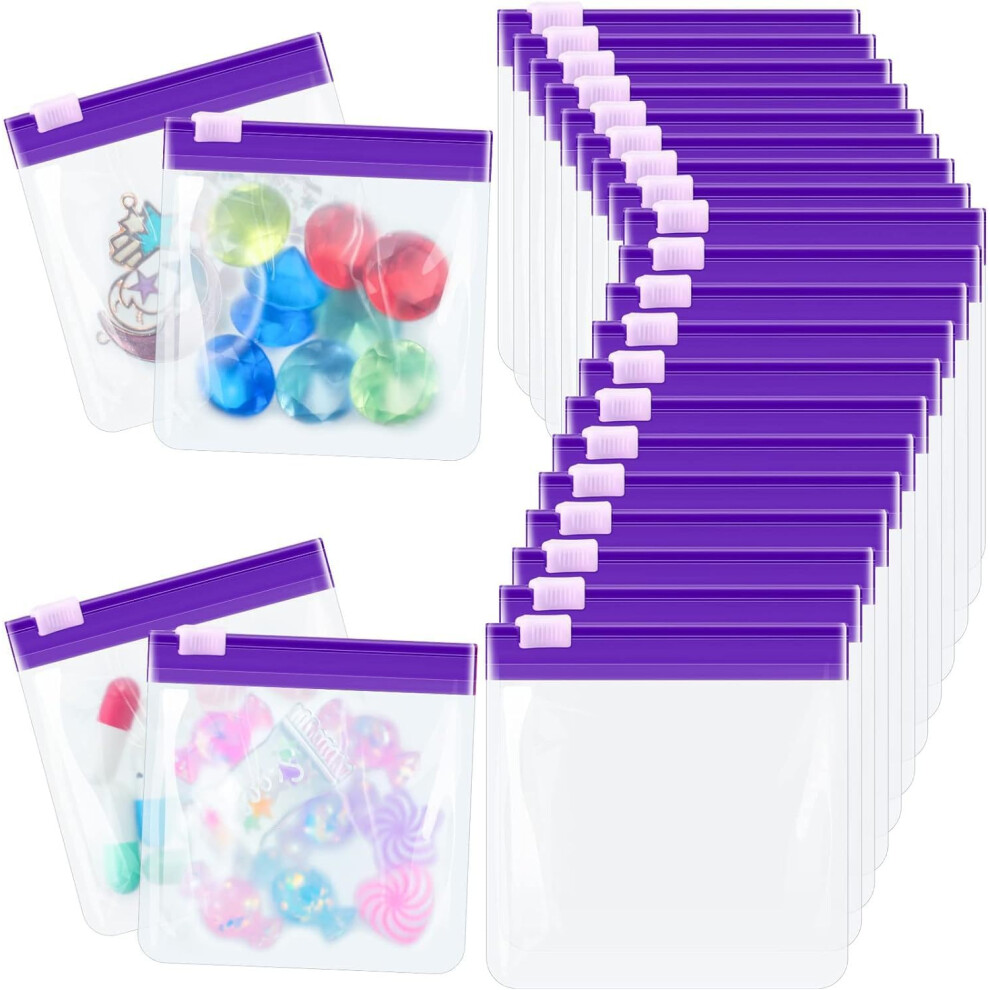 Pill Pouch Bags Small Size Plastic Zippered Purple Travel Organizer