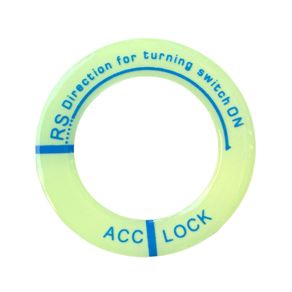 Car Ignition Key Ring Sticker Glow In The Waterproof Epoxy Luminous Trim Dark/Blue 9199774102476
