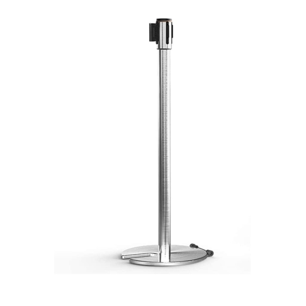 2 Pcs Stanchion Posts With 6.5Ft Retractable Belt Barrier Crowd Control Set, Weighted Base 9382693280442