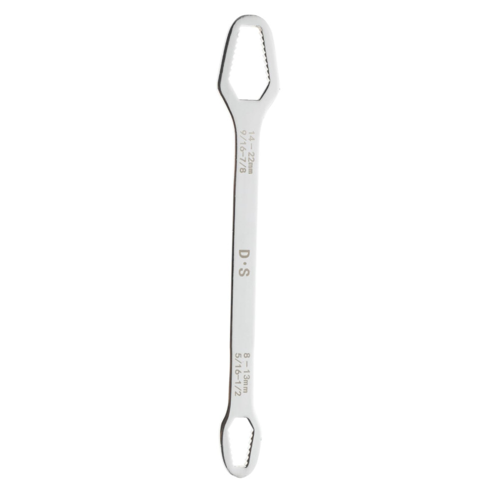 Double Headed Wrench With Self Tightening Mechanism, Durable Chrome Vanadium For Auto Motorcycle 9382693280626