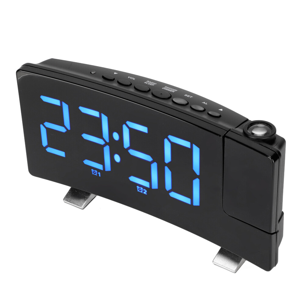 Digital Alarm Clock With 180 Ceiling Projection, Usb Powered, 12/24H, Adjustable Brightness & Volume, Font Blue 3031375784506