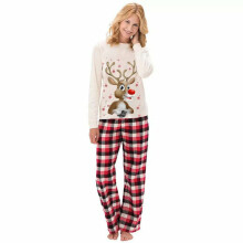 Drawstring Sleep Pants for Holiday Season, Plush-Backed Elastic Waistband Trousers with Cute Prints, Soft Fabric Lounge Wear for Christmas Morning