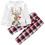 Γυναικείο παντελόνι πιτζάμας Cozy Fleece, χνουδωτό καρό μπουφάν με άνετη εφαρμογή, 4