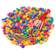 80 Threading Beads, Threading Toys, Handmade Toys, Suitable for Boys and Girls Aged 4-6, Preschool Education Toys, Children's Threading Bead Gifts