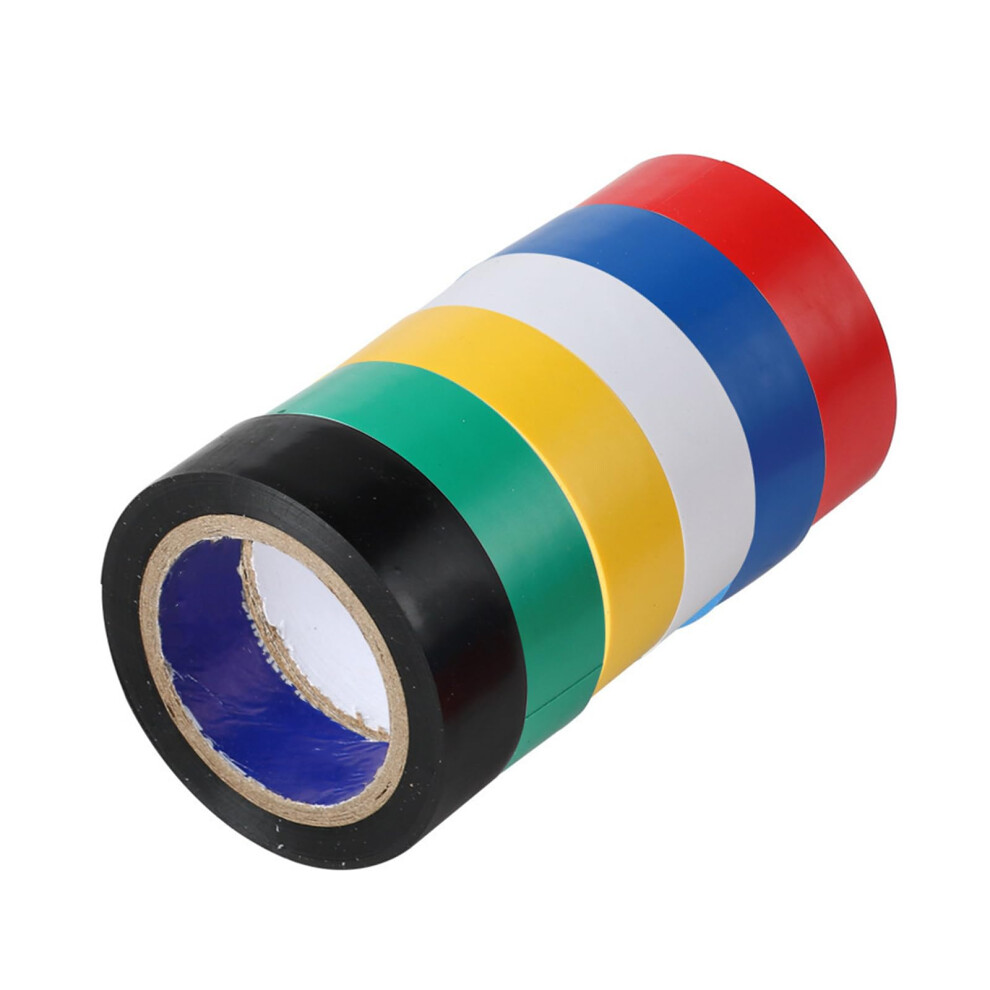6 Rolls Flame Retardant Pvc Electrical Tape Waterproof Heavy Duty Insulation For Wiring Repairs 9199774103947