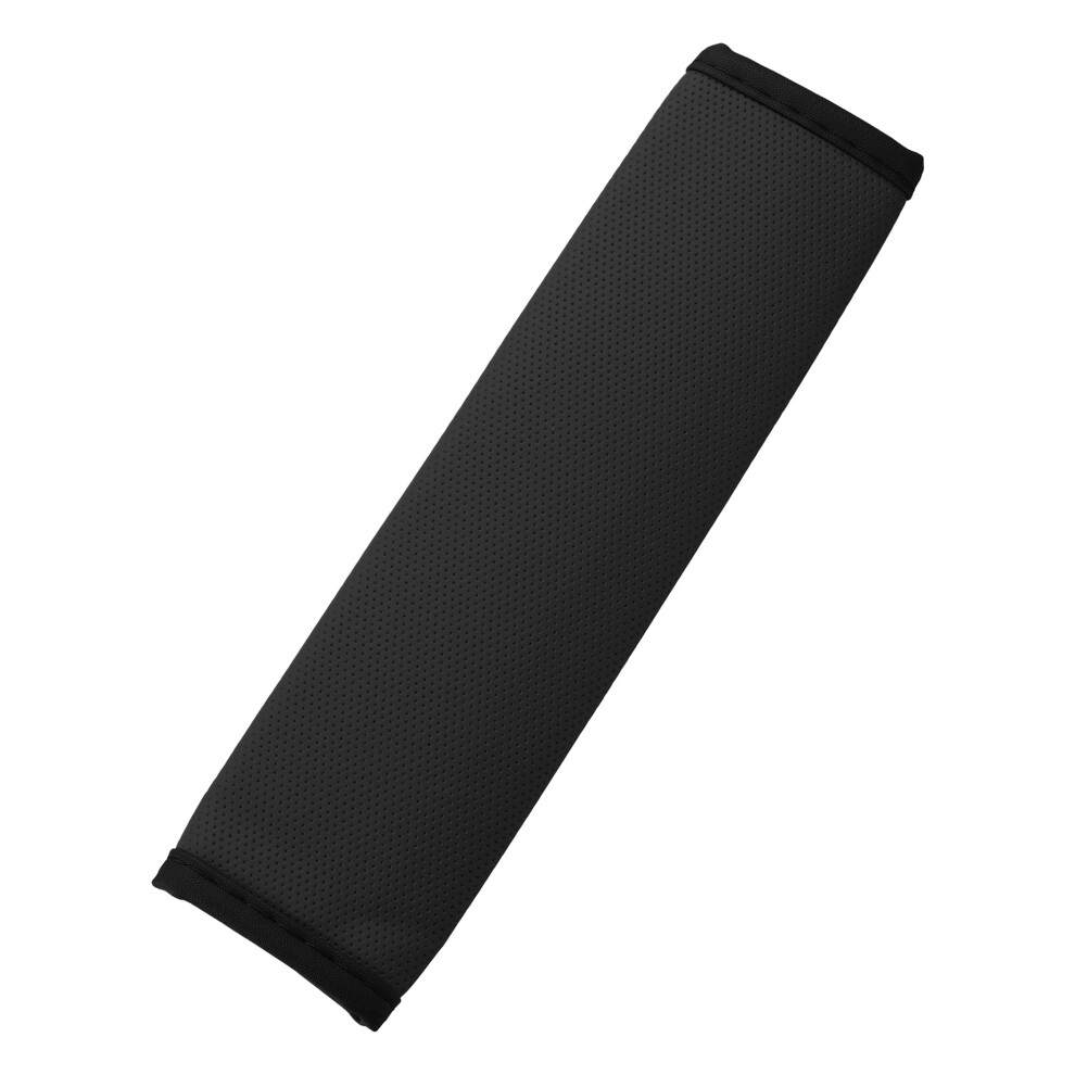 Car Seat Belt Cover Microfiber Leather Shoulder Pad With Breathable Comfort And Universal Fit Black 9347817525946