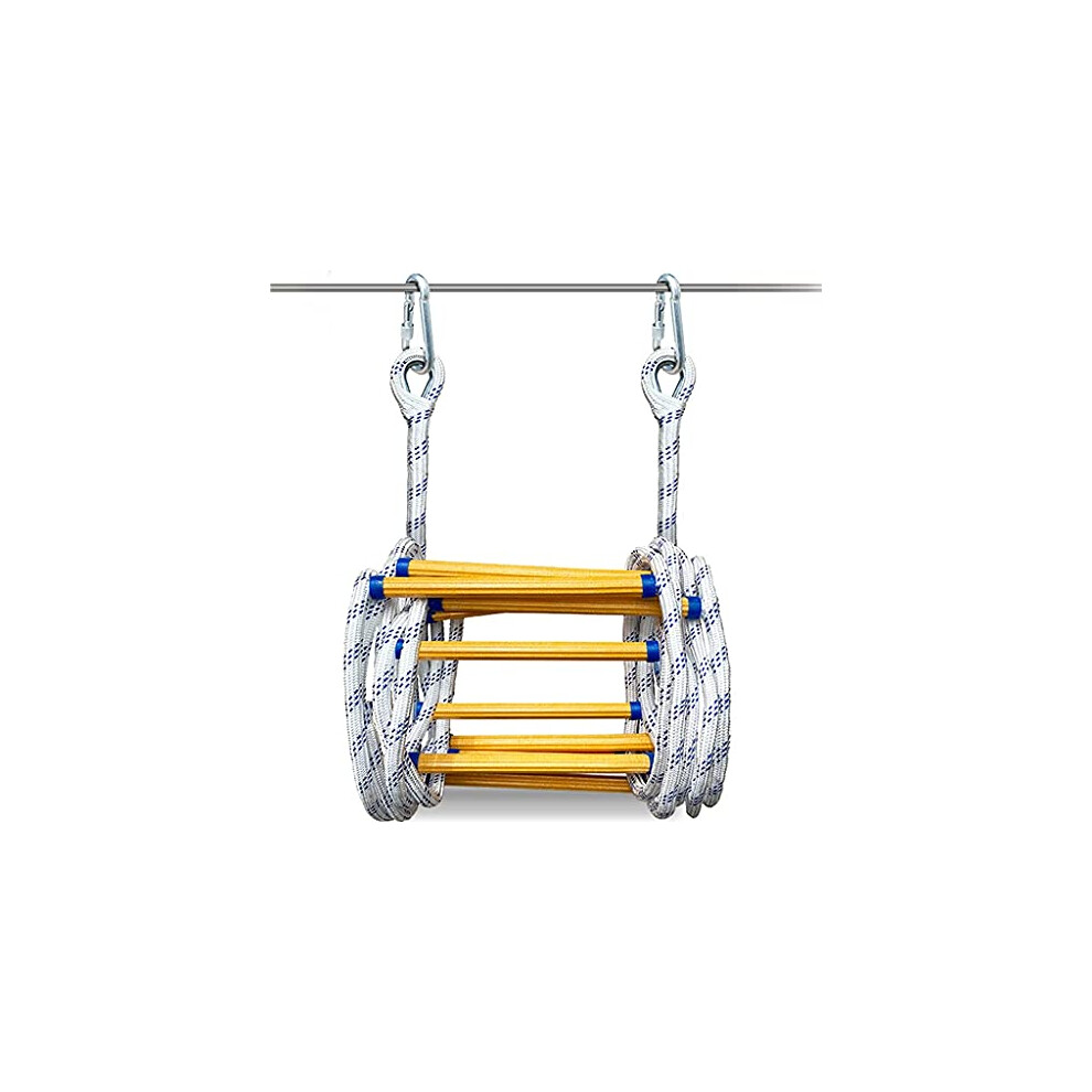 Emergency Escape Ladder 25M Strength Rope With Nonslip Resin Pedals For Home Window Fire Safety 9199774104555