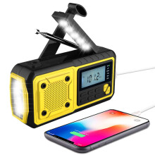 Emergency Weather Radio with NOAA Alerts, Solar Hand Crank AM FM SW, 4000mAh Power Bank, Flashlight