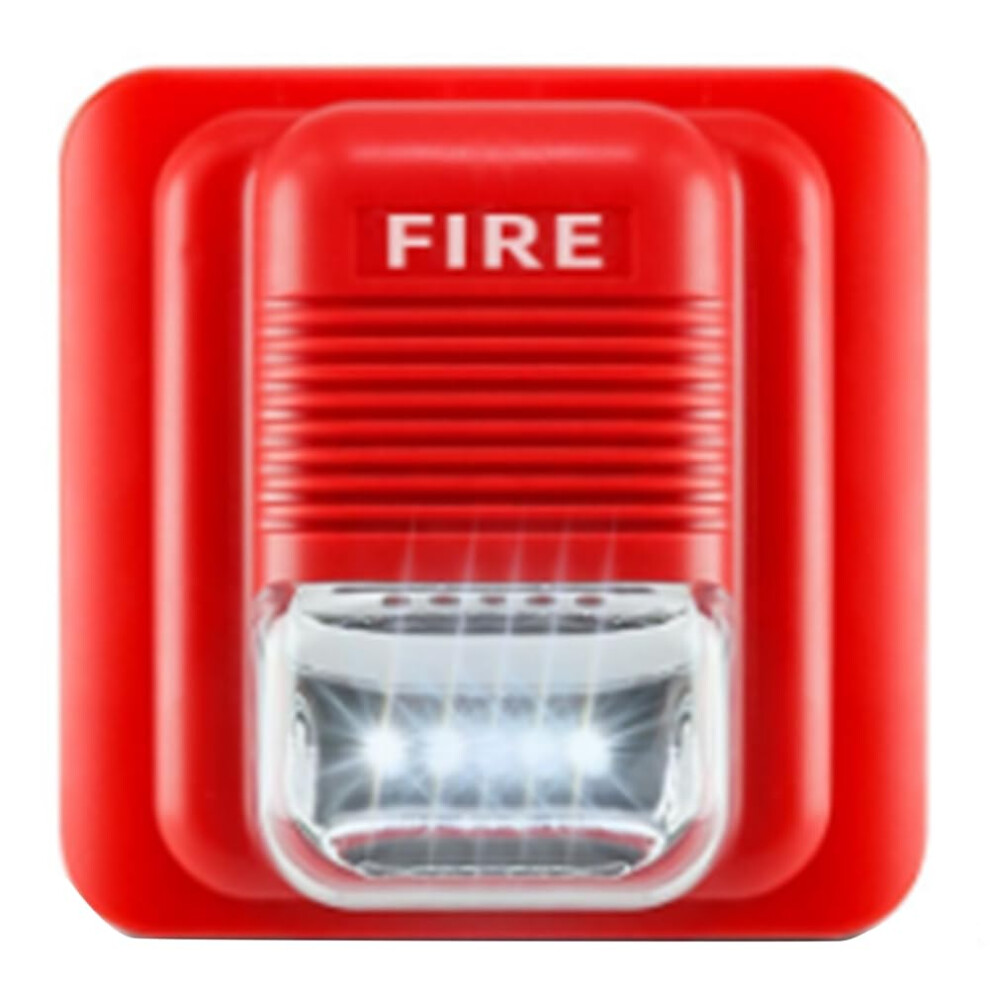 24V Outdoor Fire Alarm Horn With Strobe Light, Decibel Emergency Siren, Weatherproof 9044945391602