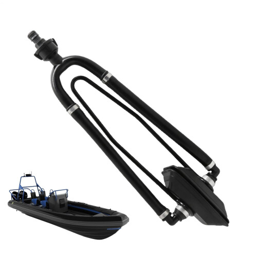 Boat Motor Flusher Dual Water Line Flush Outboard Engine Flush Kit with Rectangular Ear Muff