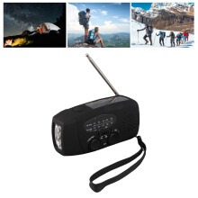 Handbetriebene Solar-Radio mit LED-Taschenlampe, 12,8x6x4,5cm, 1200mAh Akku