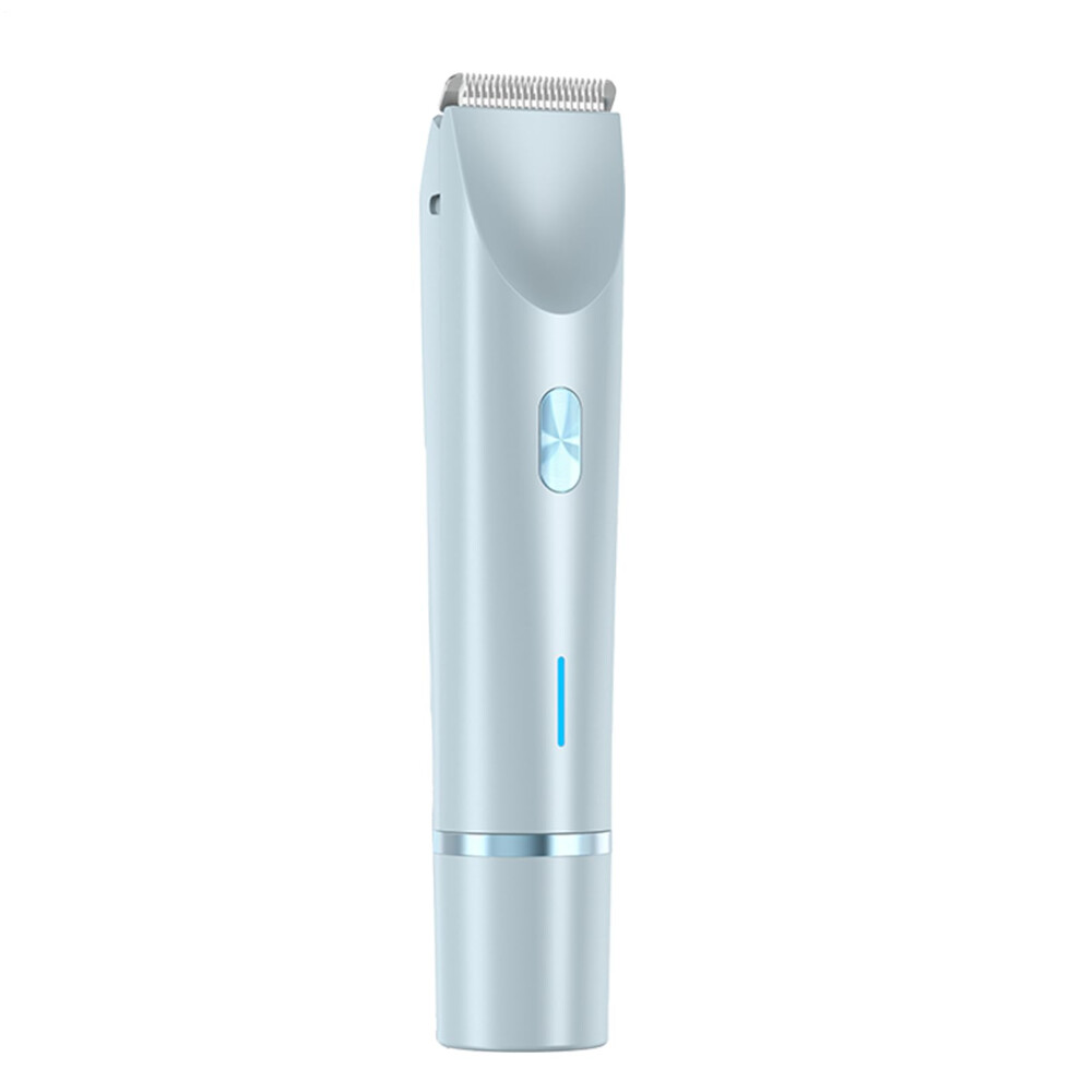 Blue Waterproof Bikini Trimmer For Women Rechargeable Electric Shaver Wet Dry Use Gentle Hair Removal