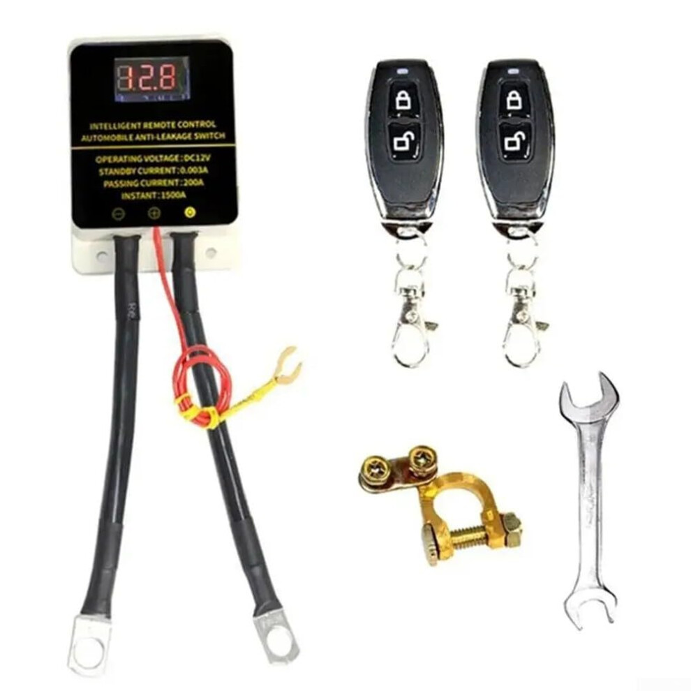 12V 200A Car Battery Isolator With Remote Control, Heavy Duty Disconnect Switch For Vehicle Battery Drain Prevention 9347817646092