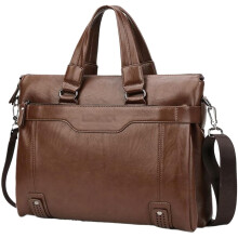 Men's Leather Laptop Briefcase, Business Laptop Briefcase For Men, Professional Office Bag
