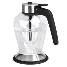 Honey Dispenser No Drip Glass Syrup Jar with Stand Bee Design Airtight Container for Kitchen