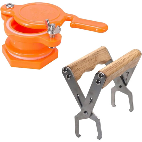 Beekeeping Tools Stainless Steel Honey Strainer Double Sieve with Uncapping Fork for Harvesting 1