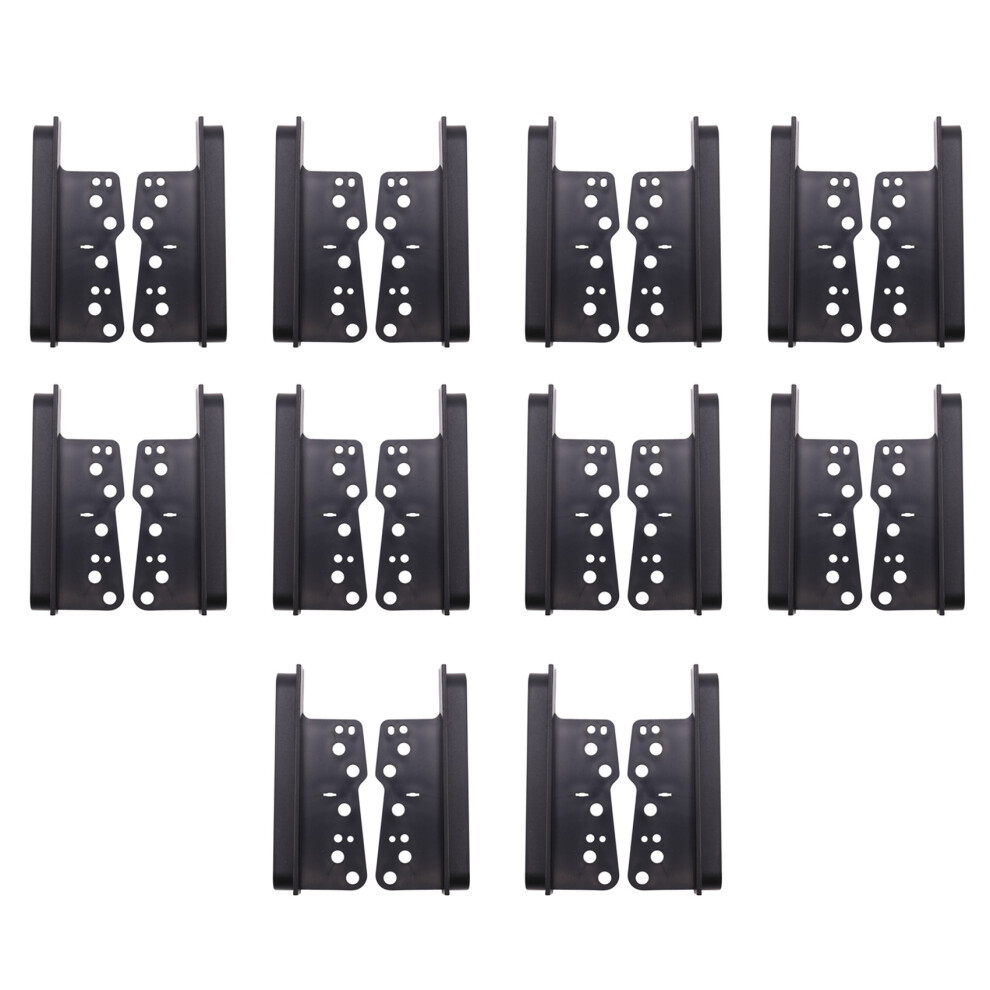 20X Fit For Double Din Fascia Facia Dash Car Stereo Side Trims Brackets Black 6031847937291