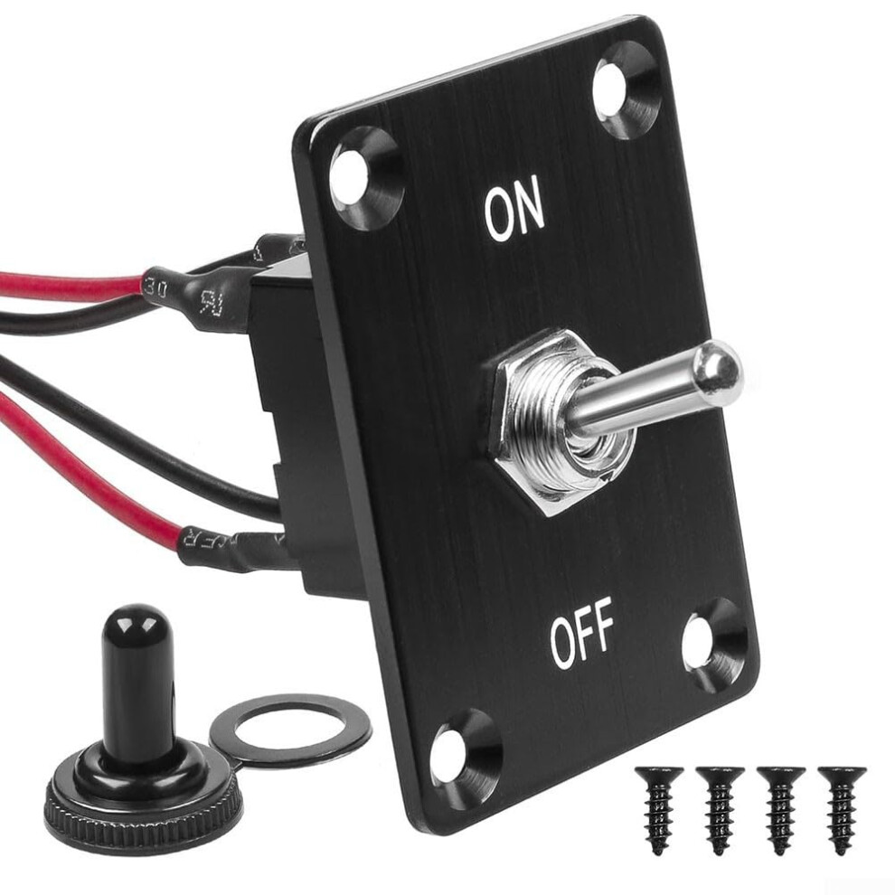 4 Pin Waterproof Rocker Toggle Switch With Cover On Off Selflocking For Automotive And Home 9382693283610