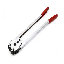 Plastic Strapping Tool with Ergonomic Ratchet Handle, Manual PET Tensioner and Sealer for