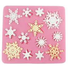 Flexible Easy Clean Silicone Mold, Heat Resistance Snowflake Series Design For Home Bakers, Non-Toxic Dust Resistant Food Grade Silicone, 3D