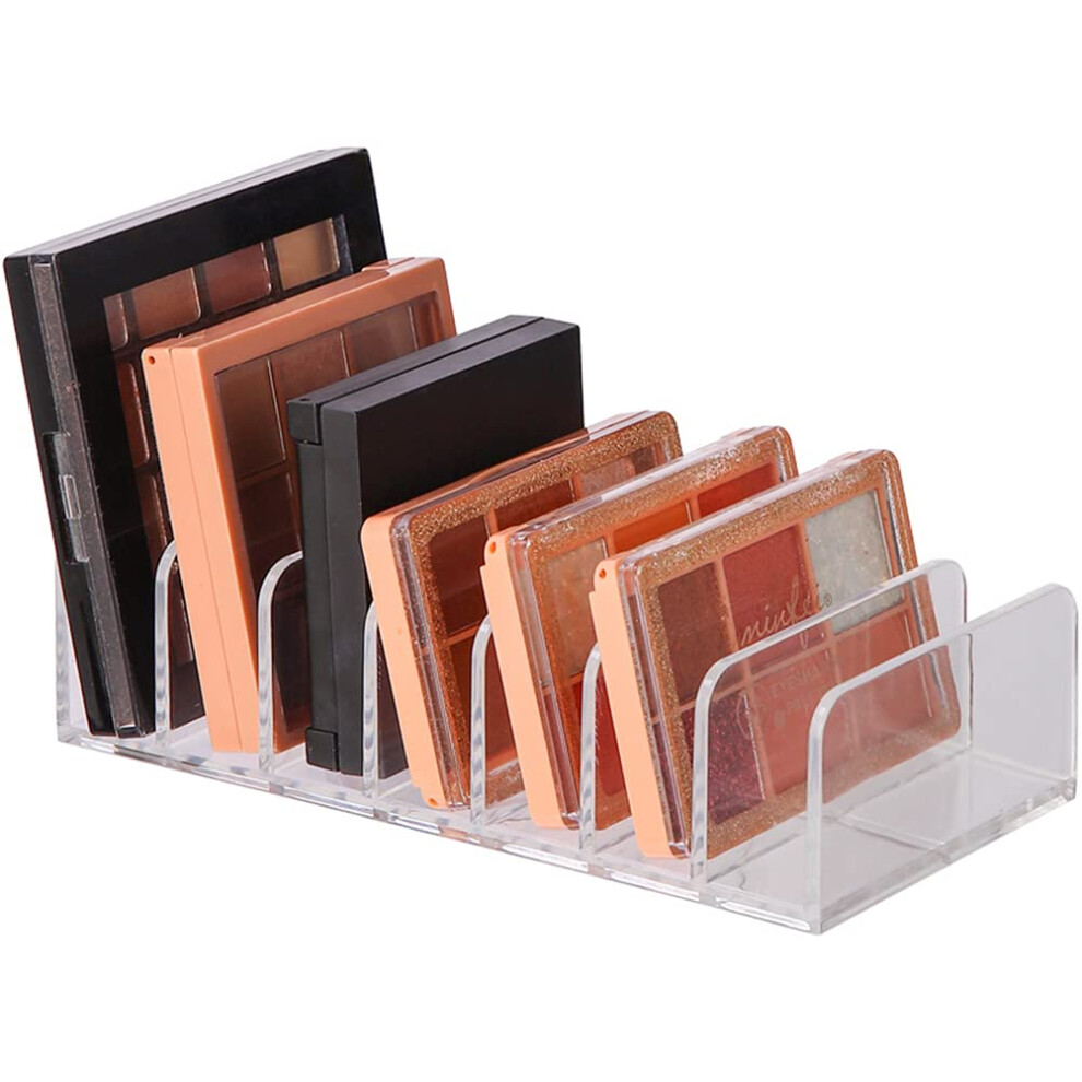 Makeup Palette Organizer, Acrylic Eyeshadow Storage Case, Sturdy Desk Organizer for Lipstick and Cosmetics, Clear Design