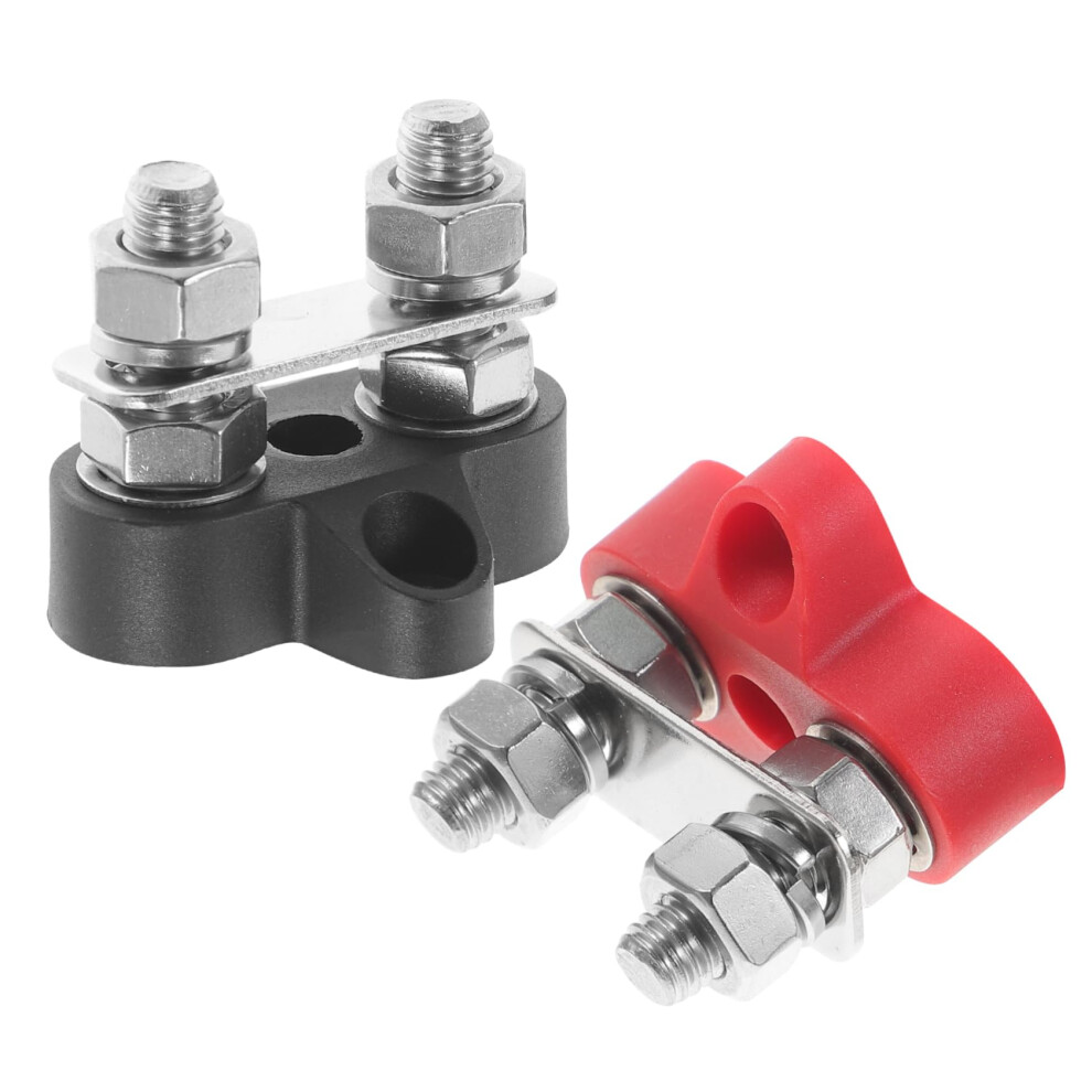 2Pcs Power Distribution Block With Stainless Steel Lug Connectors For Automotive And Marine Use 9187378445396
