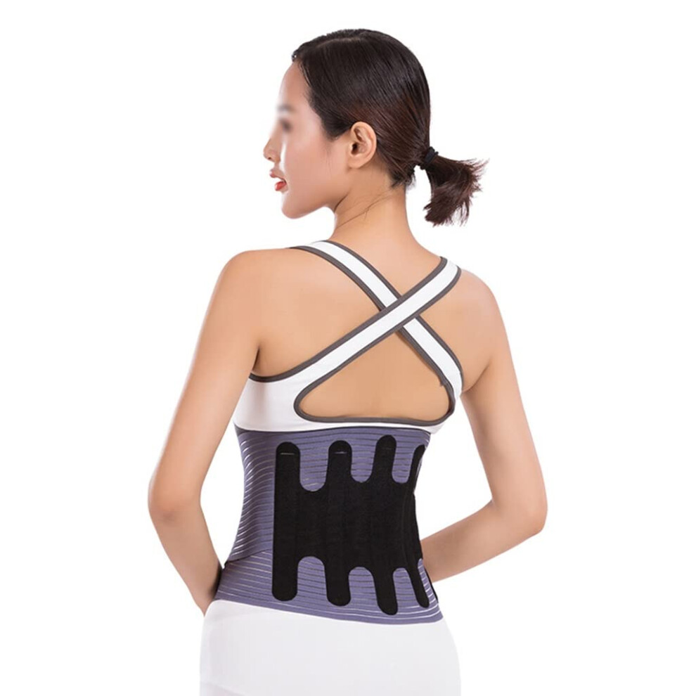 Back Support Belt Adjustable Lumbar Brace with Breathable Mesh for Pain Relief and Spine Injury Prevention Blue Large