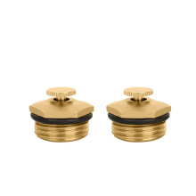 Fountain Nozzle Brass 2 Pieces 1/2 Inch Adjustable Centrifugal Water Atomizing Spray Nozzle Yellow