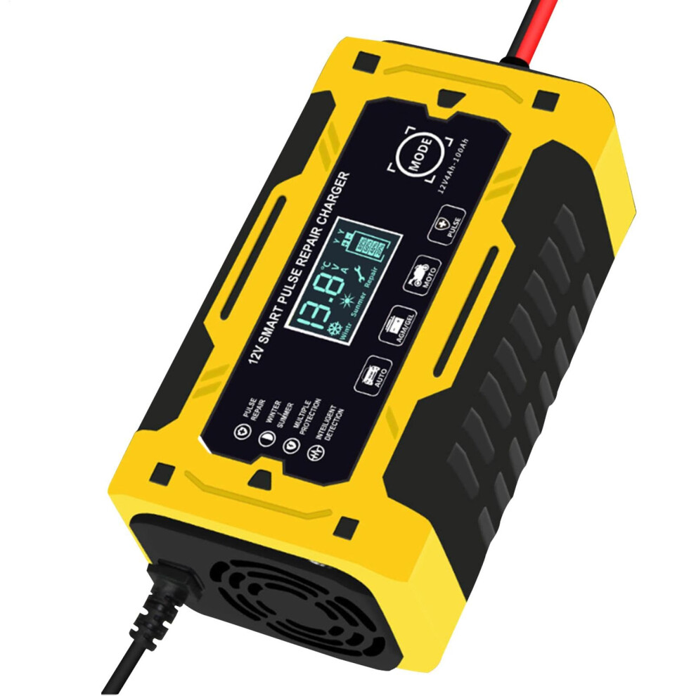 12V 6A Car Battery Charger With Intelligent Pulse For Agm, Efb, And Leadacid Batteries 9187378445693