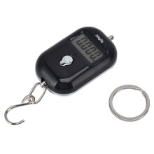 Tragbares Gepäckwaage Schlüsselanhänger 25kg Digital Schwarzes Wiegegerät