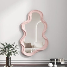 Pink Wave - HOKawaii Wall Mounted Makeup Mirror for Bedroom, Home Decor, Bedroom Decor