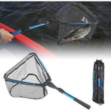 Fishing landing net with telescopic handle, telescopic fishing landing net, landing net for simple fishing, fishing landing net