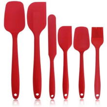 PC-Spatel aus hitzebeständigem Silikon – Lebensmittelqualität – Küchenutensilien (rot)
