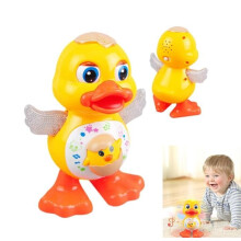 Tanzendes Entenspielzeug, Cartoon-Ente, die tanzend mit LED-Licht singen kann, musikalisches Entenspielzeug, tanzende Ente