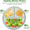Set of 4 Divided Plates, Premium Dinnerware with Separate Portion Control, Unbreakable, Reusable, Lightweight 3
