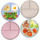 Set of 4 Divided Plates, Premium Dinnerware with Separate Portion Control, Unbreakable, Reusable, Lightweight 2