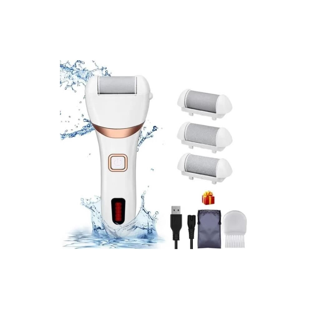 Aihontai Light Electric Foot File - Professional Electric Pedicure Foot File Rechargeable Electric Foot File With Led 2 Speeds