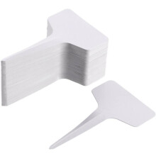 Pack of 200 6 x 10 cm T-type Plant Labels Plastic Garden Tags Marker Labels Waterproof, White