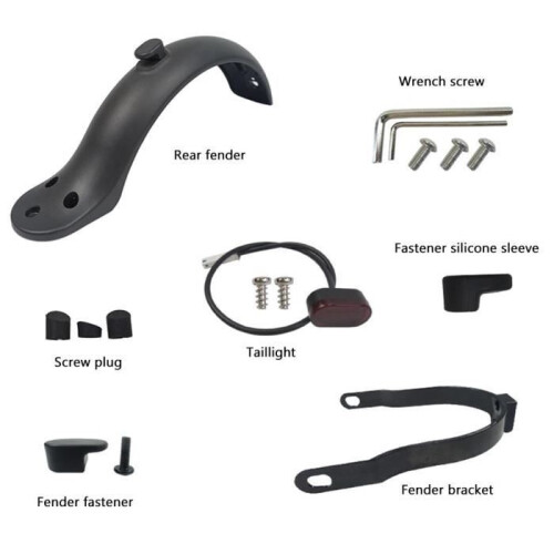 Rear Mudguard Kit compatible with Xiaomi M365 1S Essential Pro and Pro2 1