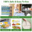 Set of 4 Divided Plates, Premium Dinnerware with Separate Portion Control, Unbreakable, Reusable, Lightweight 5