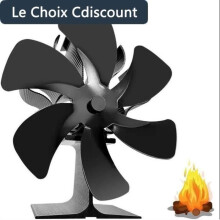 Wood Stove Fan, Stove Fan with 6 Blades, Quiet Eco-Friendly Fireplace Fan Powered with