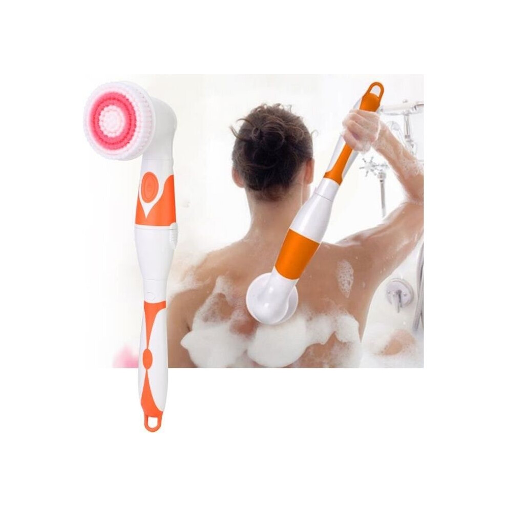 Aihontai In 1 Electric Bath Brush Exfoliating Body Cleanser Shower Massage Brush (Orange)