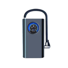 Tragbarer Luftkompressor, 1800 mAh 5C*2 Akku Mini elektrische Luftpumpe, elektrische Fahrradpumpe mit LED-Anzeige