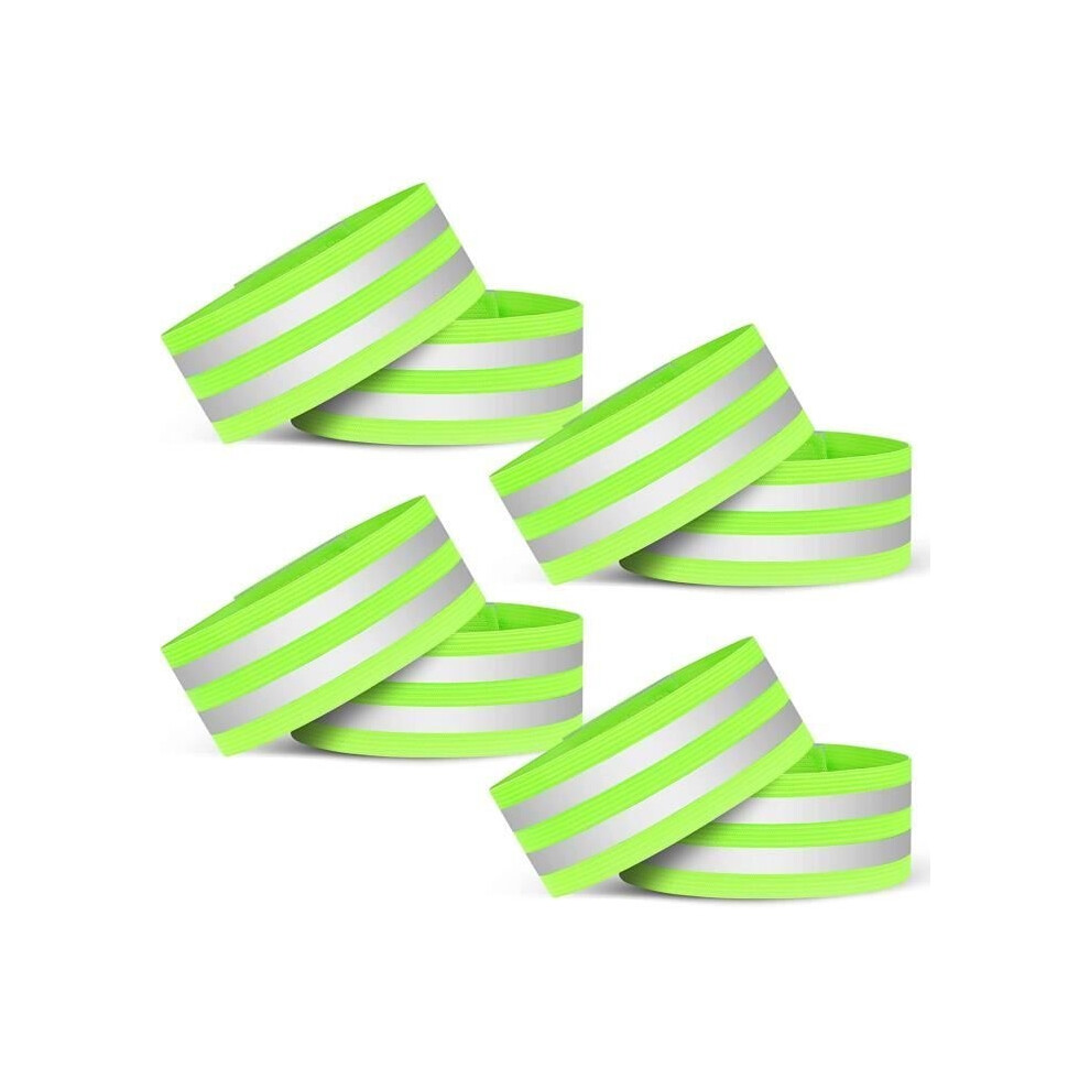 Reflective Armband, 8 Pieces Parallel Bars Strong Sticky Reflective Armband High Visibility Safety Armband 8581600432412