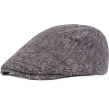 Men's Flat Cap - Beret - Wool - Winter - Grey