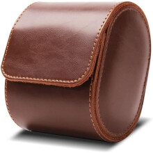 Single Slot Portable Watch Organizer Leather Travel Watch Case Watch Roll Box for Packaging.