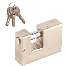 Tbest Security Padlock 2 Pcs Padlock with Key, High Security 6 Keys Outdoor Horizontal Padlock with Key for Motorcycle Door Latch