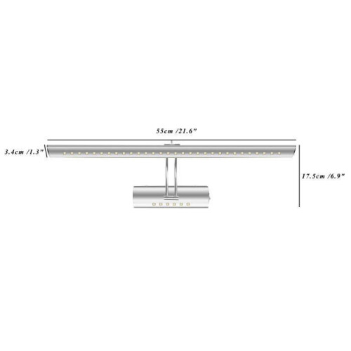 5050SMD Bathroom Lamp + Switch - White Light - 7W - 36 LEDs 1