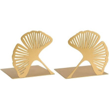 Buchstützen – dekorativ – goldenes Metall – Ausschnittdesign – 2er-Set – ideal für Bücherregale